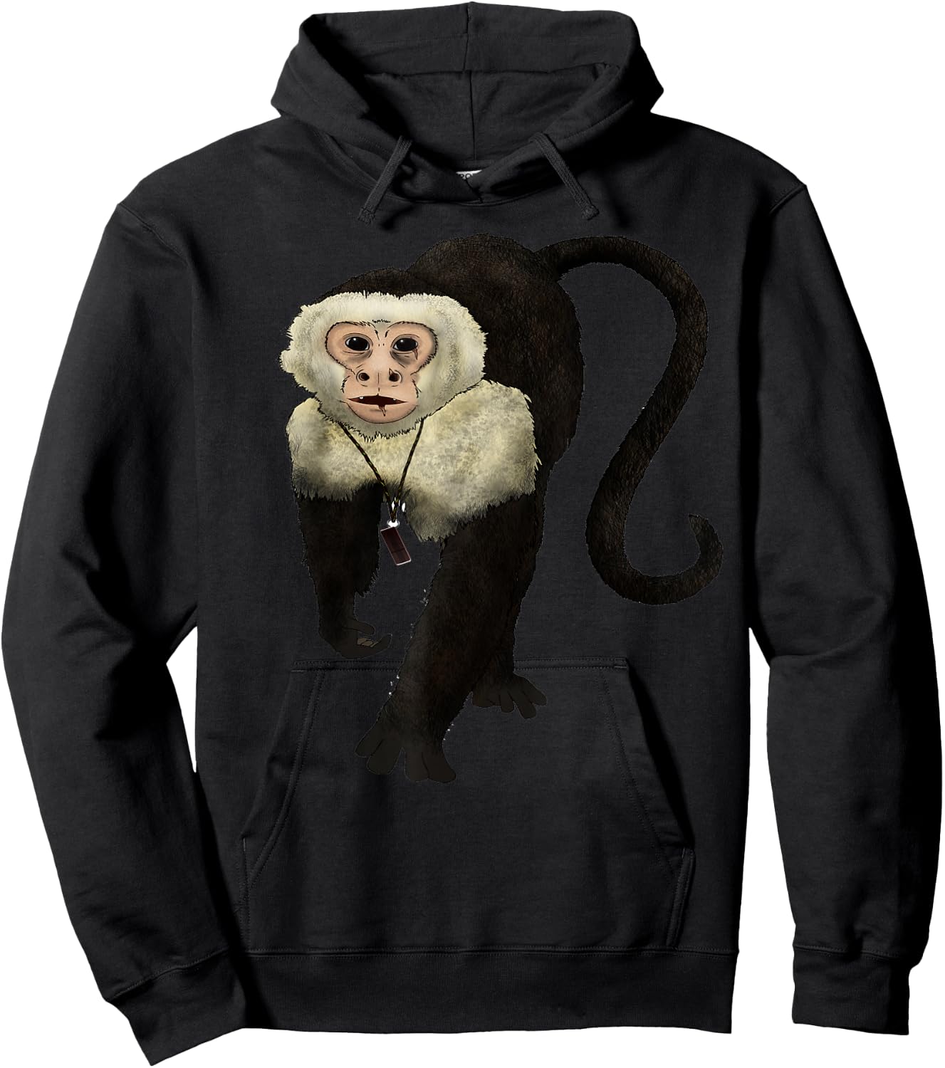 Capuchin Monkey Shirt - Capuchin Monkey Hoodie - Hoodie | Black