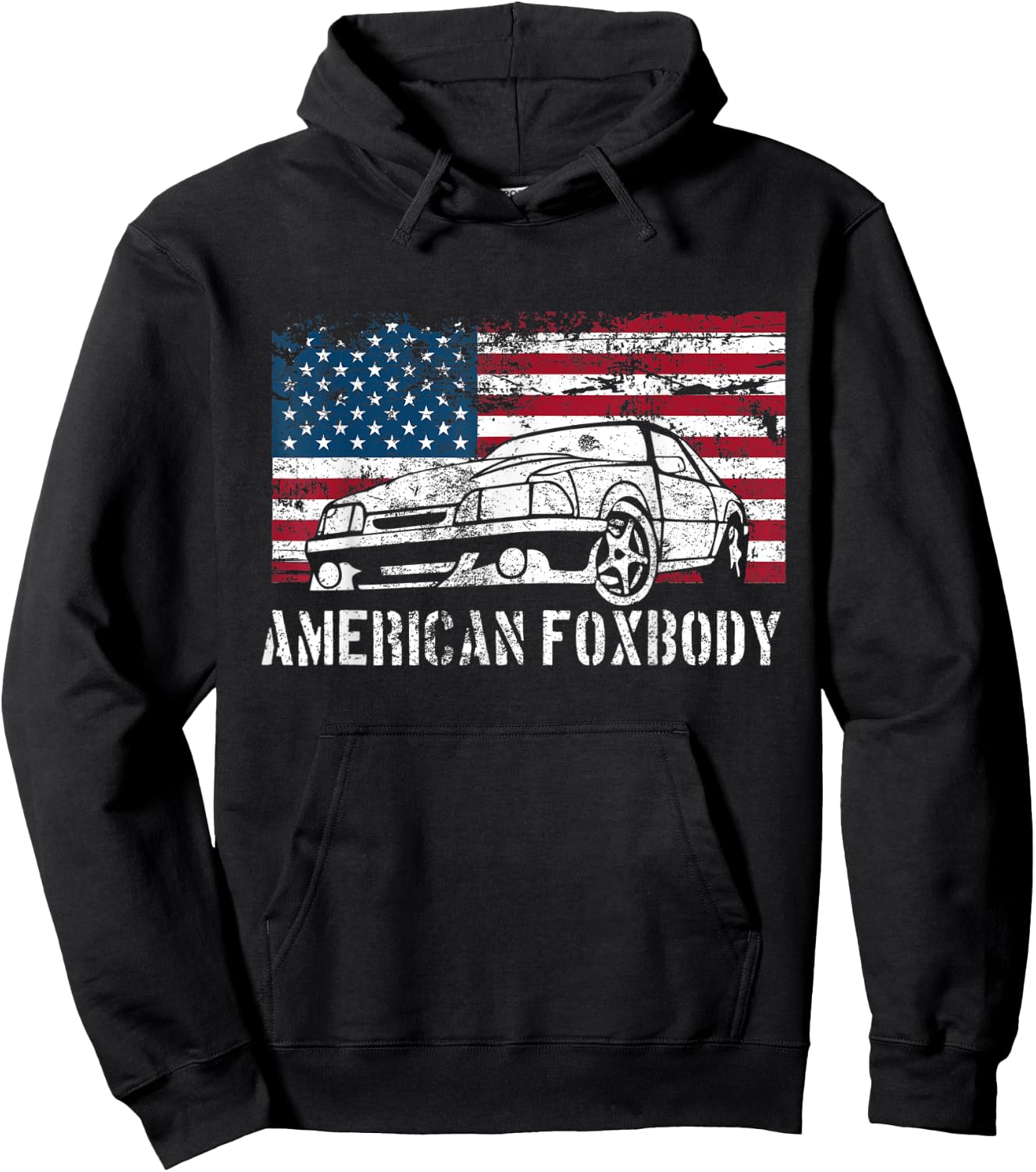 American Foxbody Muscle Car 5.0L T Shirt Hoodie - Hoodie | Black