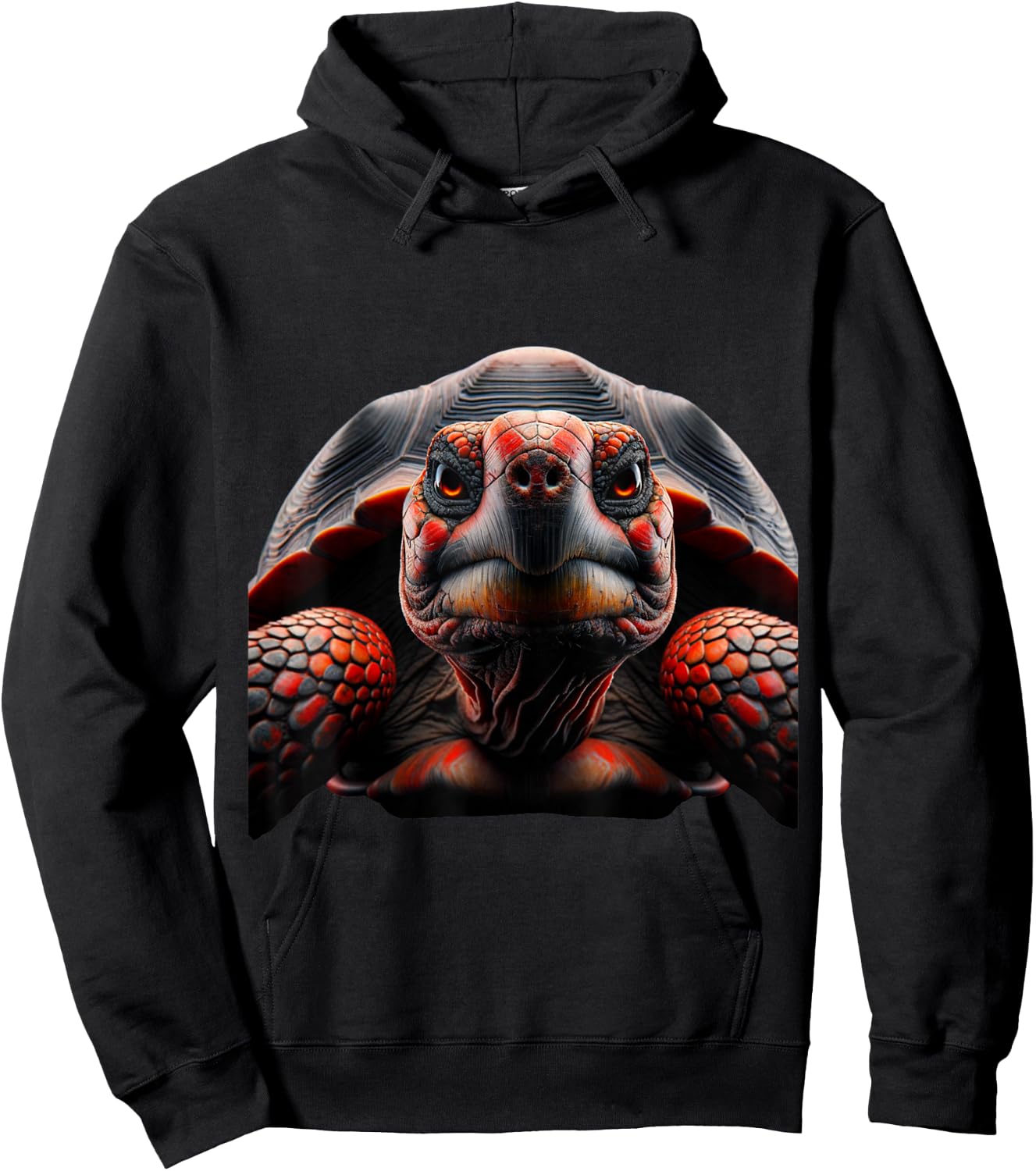 Red Footed Tortoise Shirt Gothic Reptile Keeper Pet Owner Hoodie - Hoodie | Black