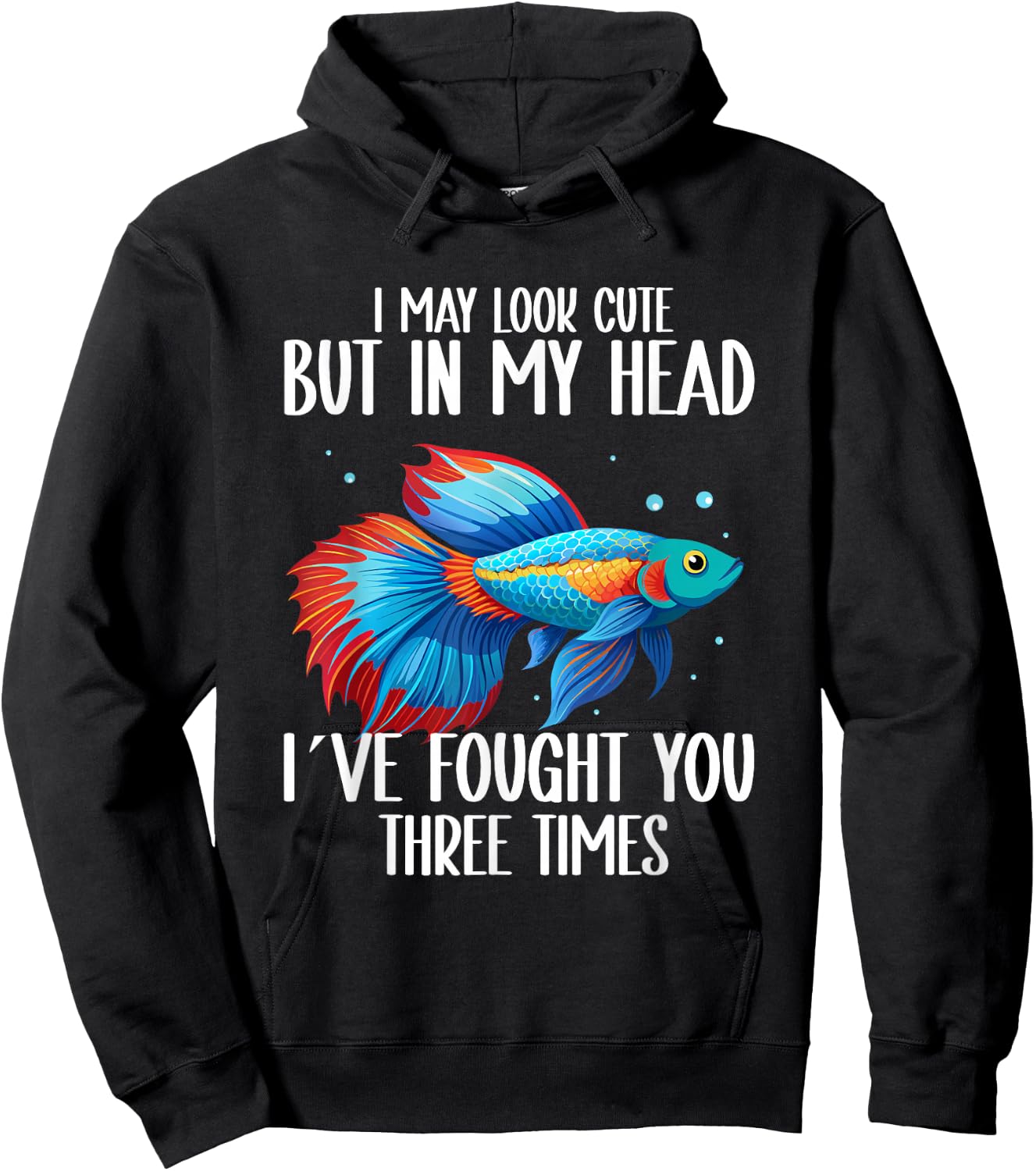Betta Fish Owner Fishkeeper Aquarium Siamese Fighting Fish Hoodie - Hoodie | Black