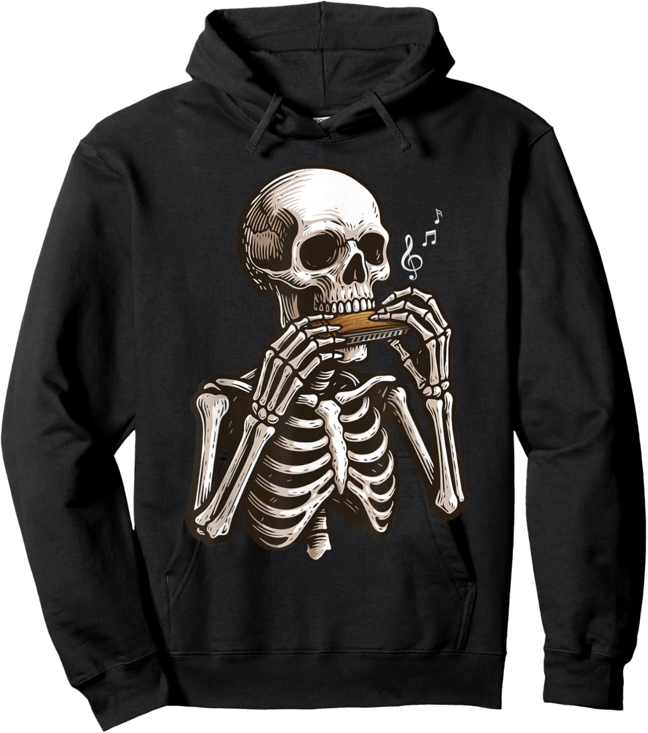 Funny Harmonica Art Women Kid Music Harmonica Player Hoodie - Hoodie | Black
