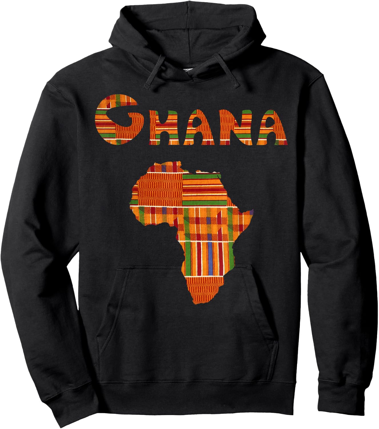 Ghana Shirt, Ghana , Ghana T Shirt, Africa Map, Kente Hoodie - Hoodie | Black