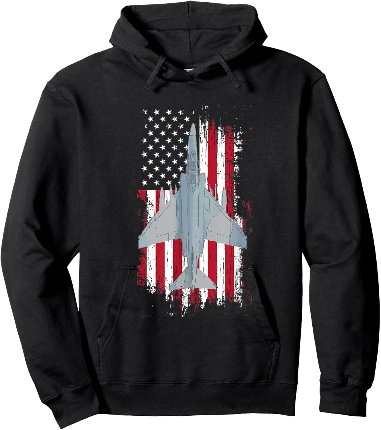 F-4 Phantom American Flag Military Aviation Shirt Women Men Hoodie - Hoodie | Black