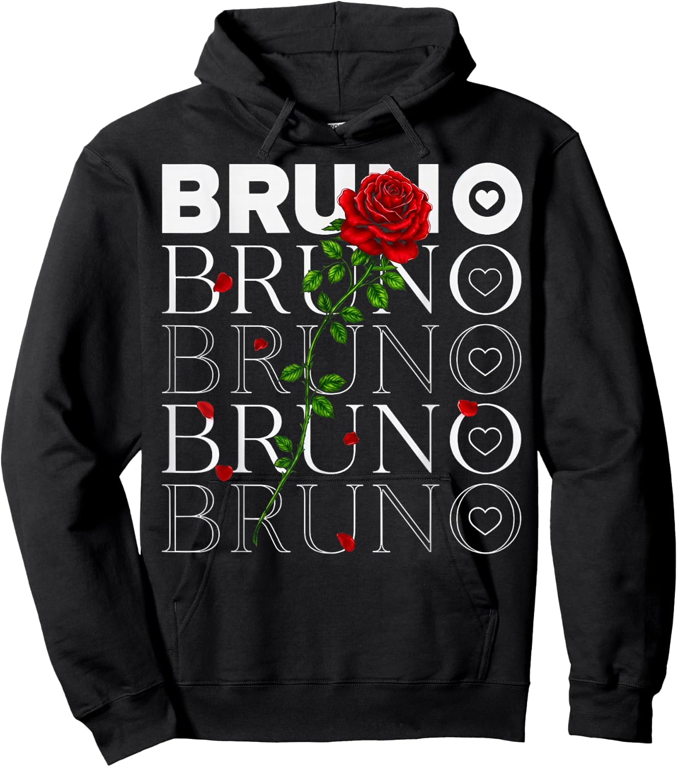Vintage Bruno Name Classic Gifts Women Kids Hoodie - Hoodie | Black