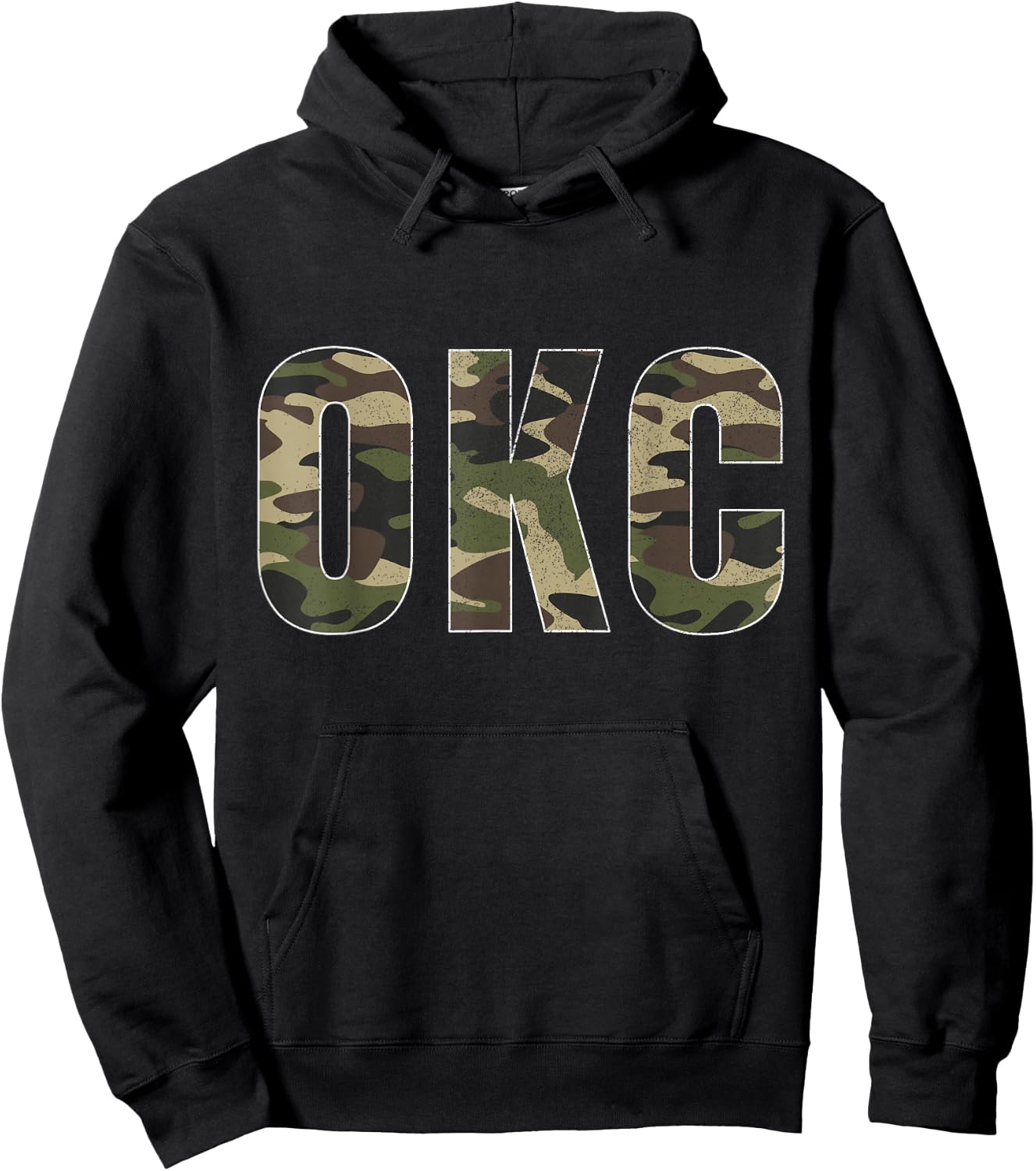 OKC Camo Vintage Print Hoodie - Hoodie | Black