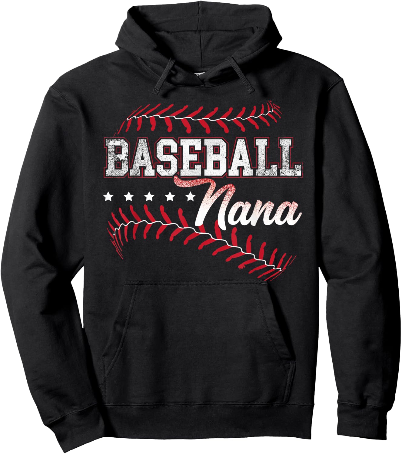Baseball Nana Baseball Grandma Gift Shirts Hoodie - Hoodie | Black