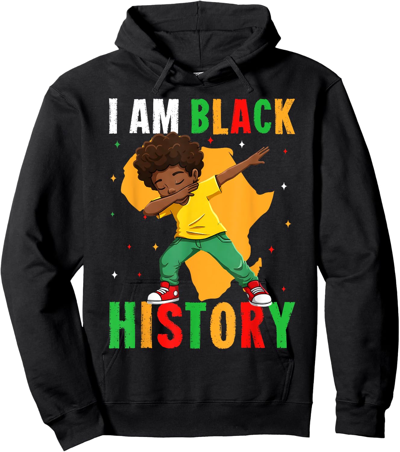 I Am Black History Kids Boys Men Black History Month Hoodie - Hoodie | Black