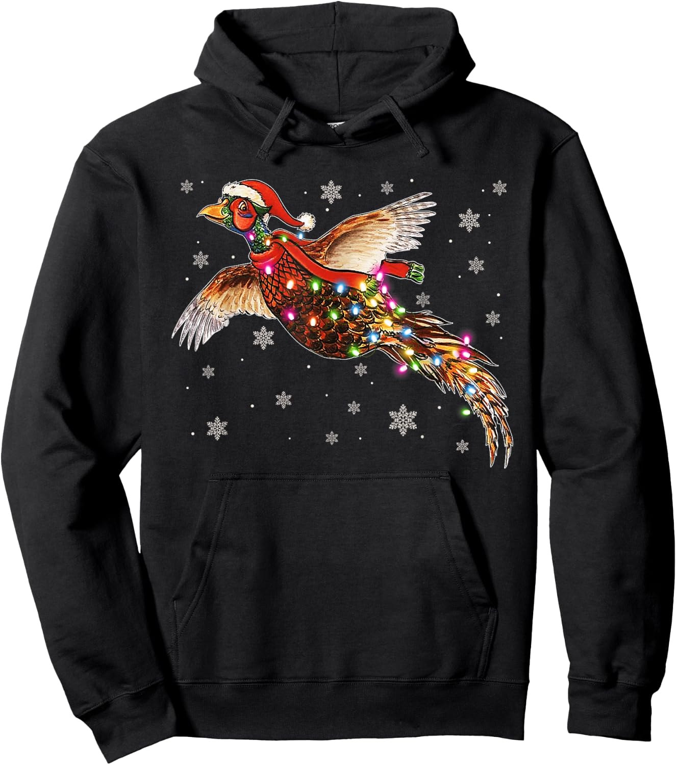 Pheasant Santa Hat Christmas For Pheasant Xmas Gift Hoodie - Hoodie | Black