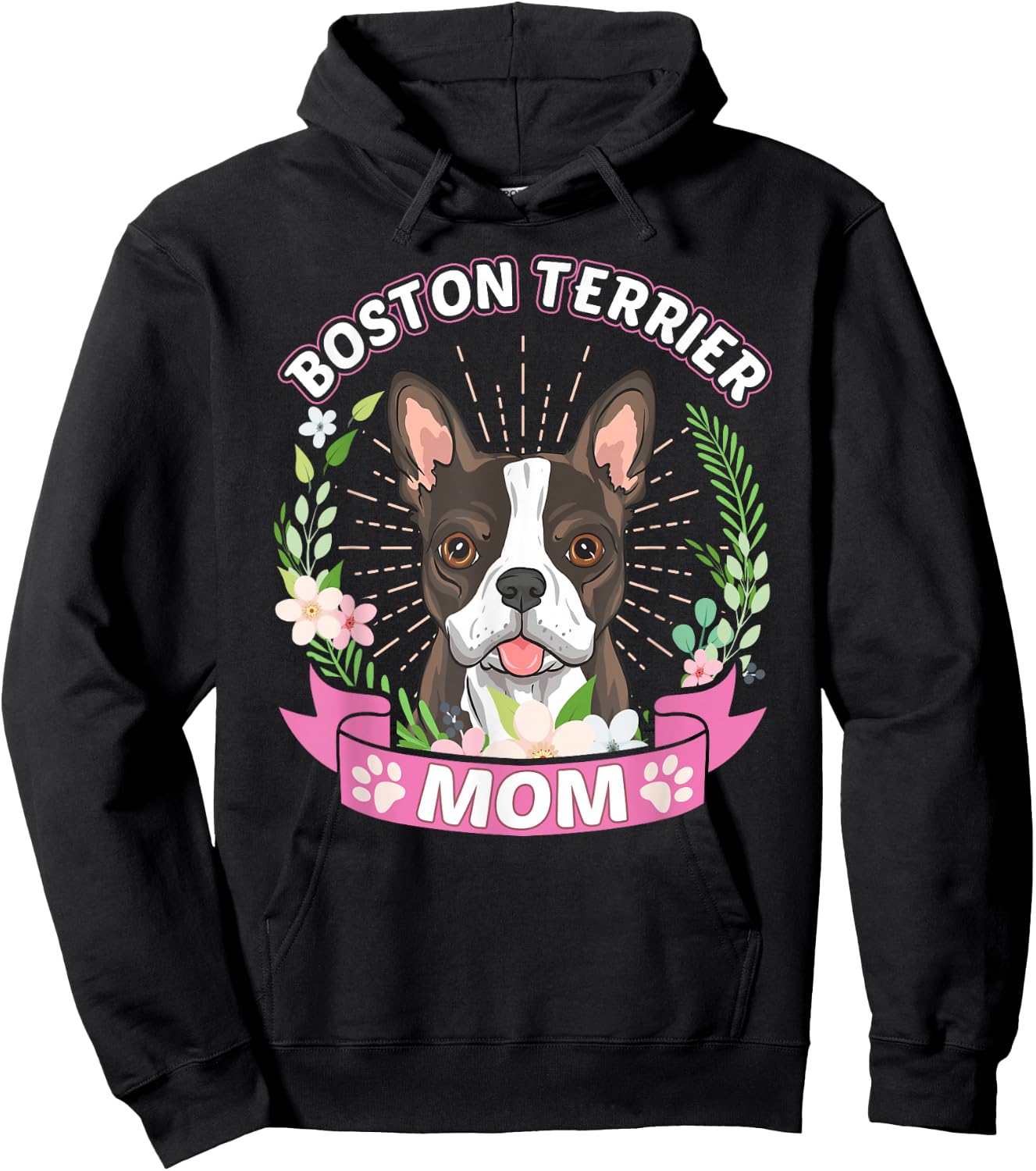 Boston Terrier Mom Mother's Day Hoodie - Hoodie | Black