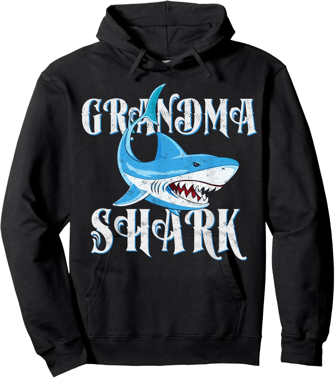 Grandma Shark Shirt, Funny Nana Matching Gift Hoodie - Hoodie | Black