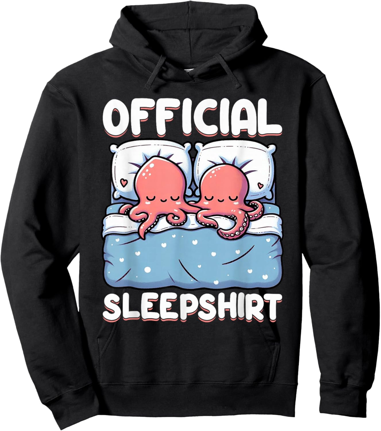 Official Sleepshirt Octopus Sleep Pajamas Nightwear Vibes Hoodie - Hoodie | Black