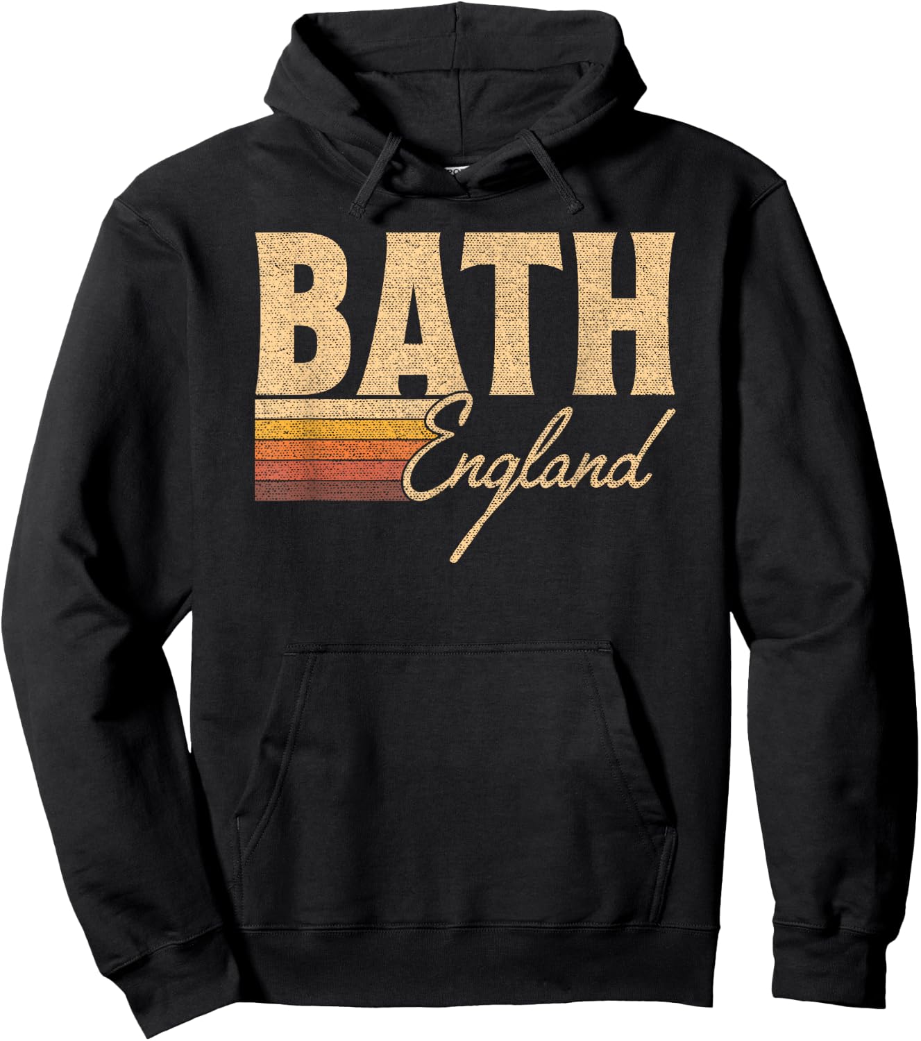 Vintage Bath England Hoodie - Hoodie | Black