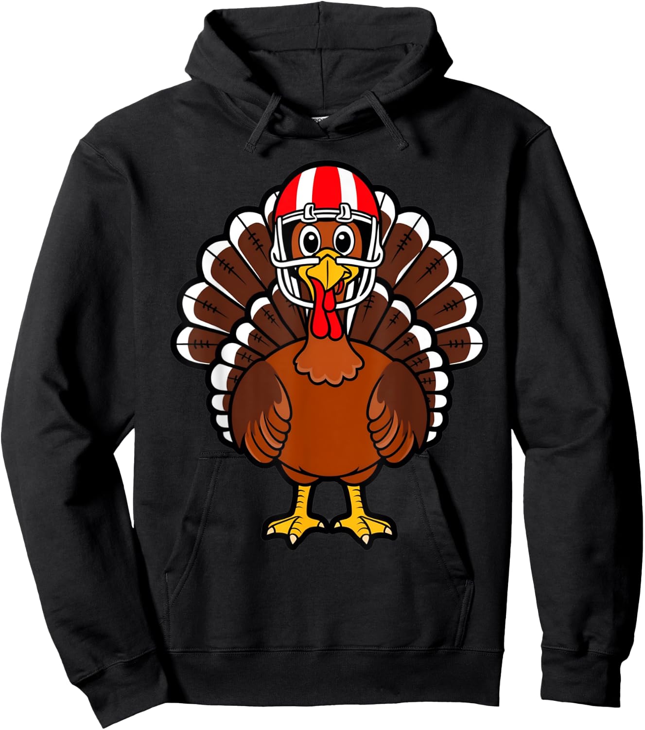 Thanksgiving Football Player for Children, Toddler Boys Hoodie - Hoodie | Black