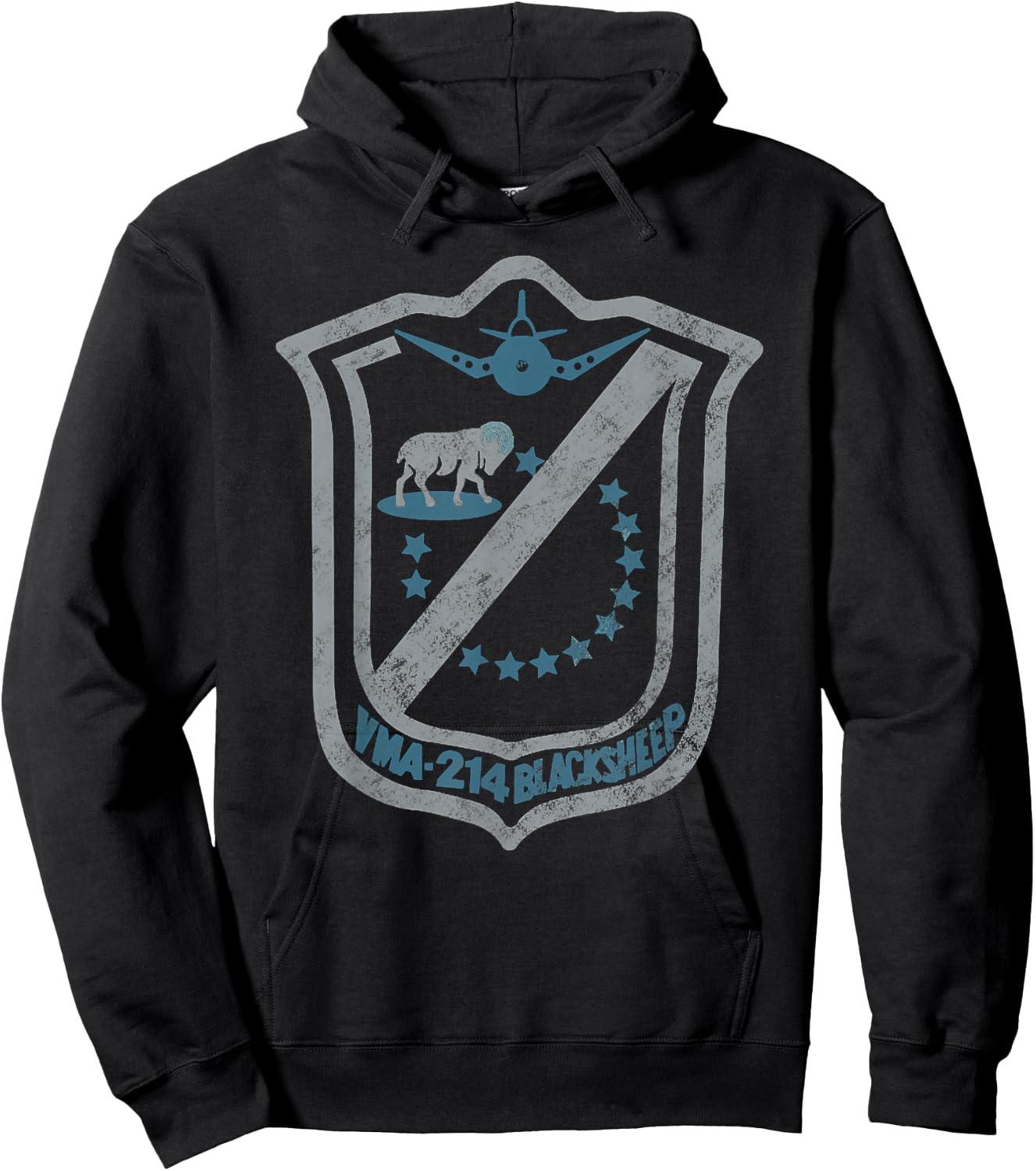 Black Sheep Squadron VMF 214 Hoodie - Hoodie | Black