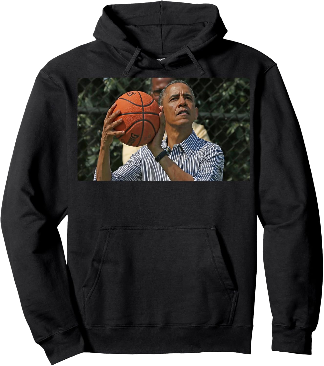 Barack Obama Playing Basketball Presidential Hoodie - Hoodie | Black