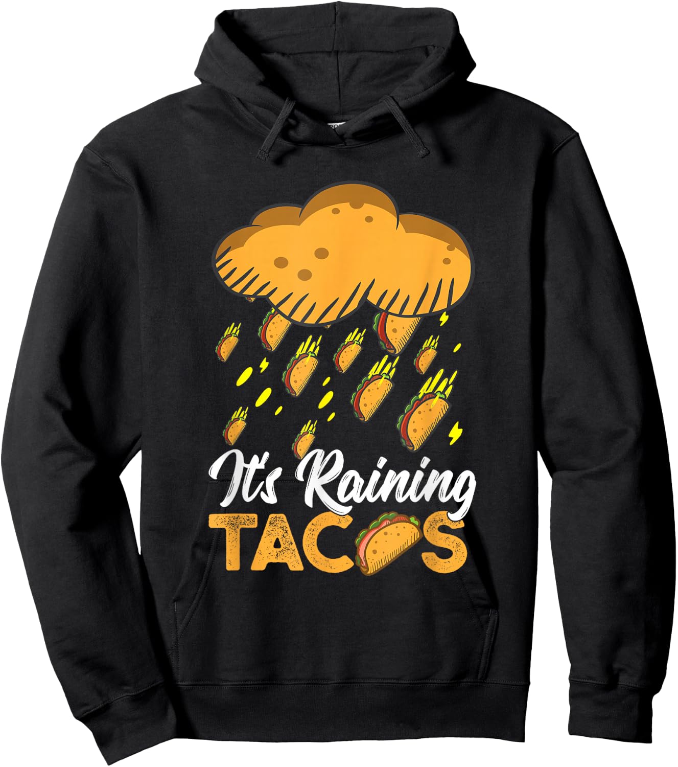 It's Raining Tacos Funny Taco Kids Girls Boys Gift Hoodie - Hoodie | Black