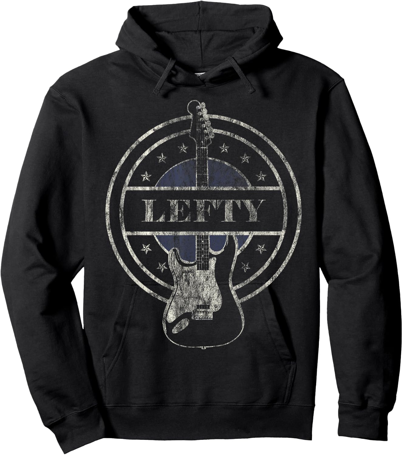 Vintage Left Handed Guitar Player Shirt Funny Gift Lefties Hoodie - Hoodie | Black