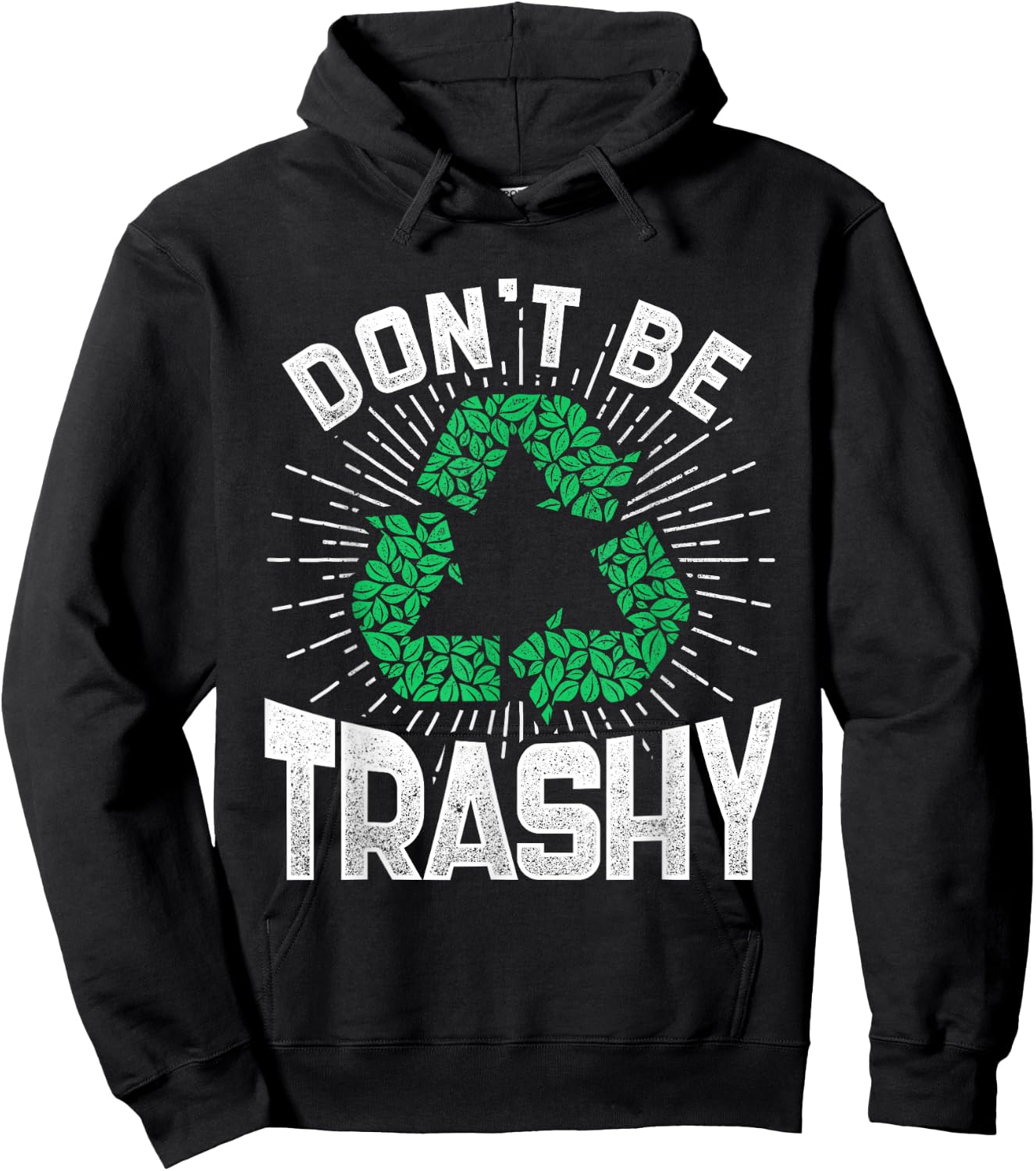 Climate Change Recycling Zero Waste Management Go Green Hoodie - Hoodie | Black