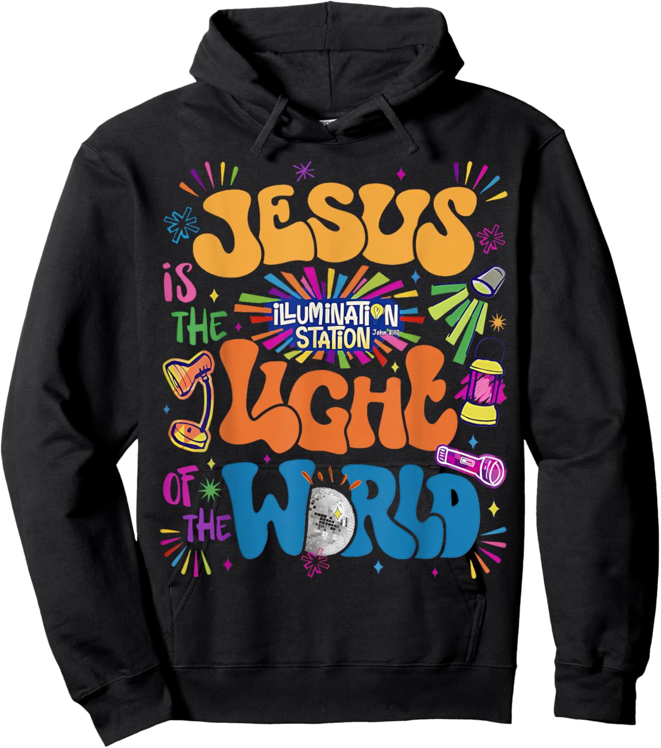 Jesus Light of The World Illumination Station VBS 2026 Hoodie - Hoodie | Black