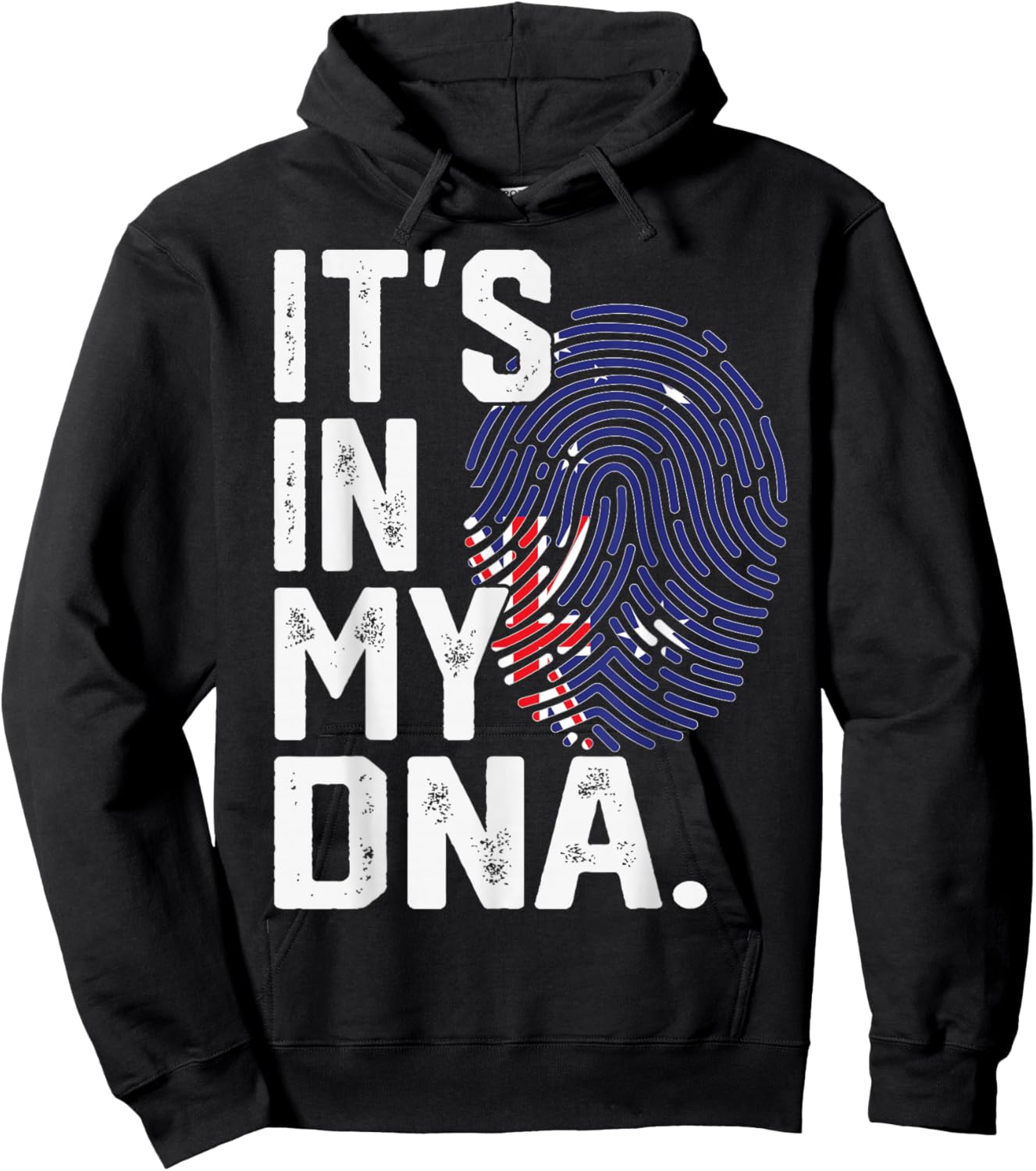 Australia Roots Flag Fingerprint Graphic Patriotic Hoodie - Hoodie | Black