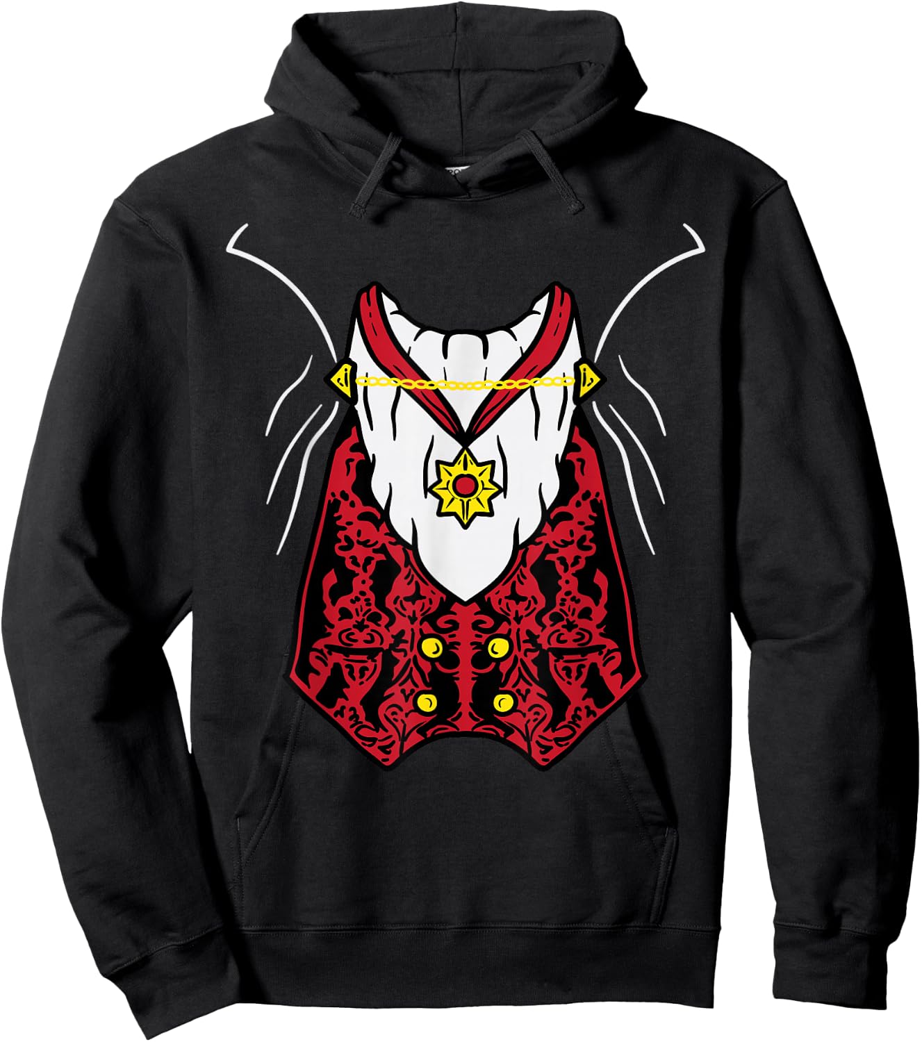 Dracula Vampire Uniform DIY Easy Lazy Halloween Costume Hoodie - Hoodie | Black