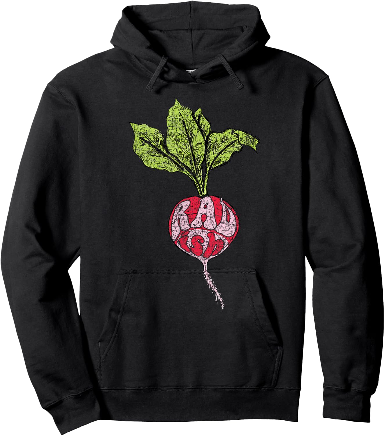 Hilarious Radish Is Pretty Rad. Ish. Hoodie - Hoodie | Black