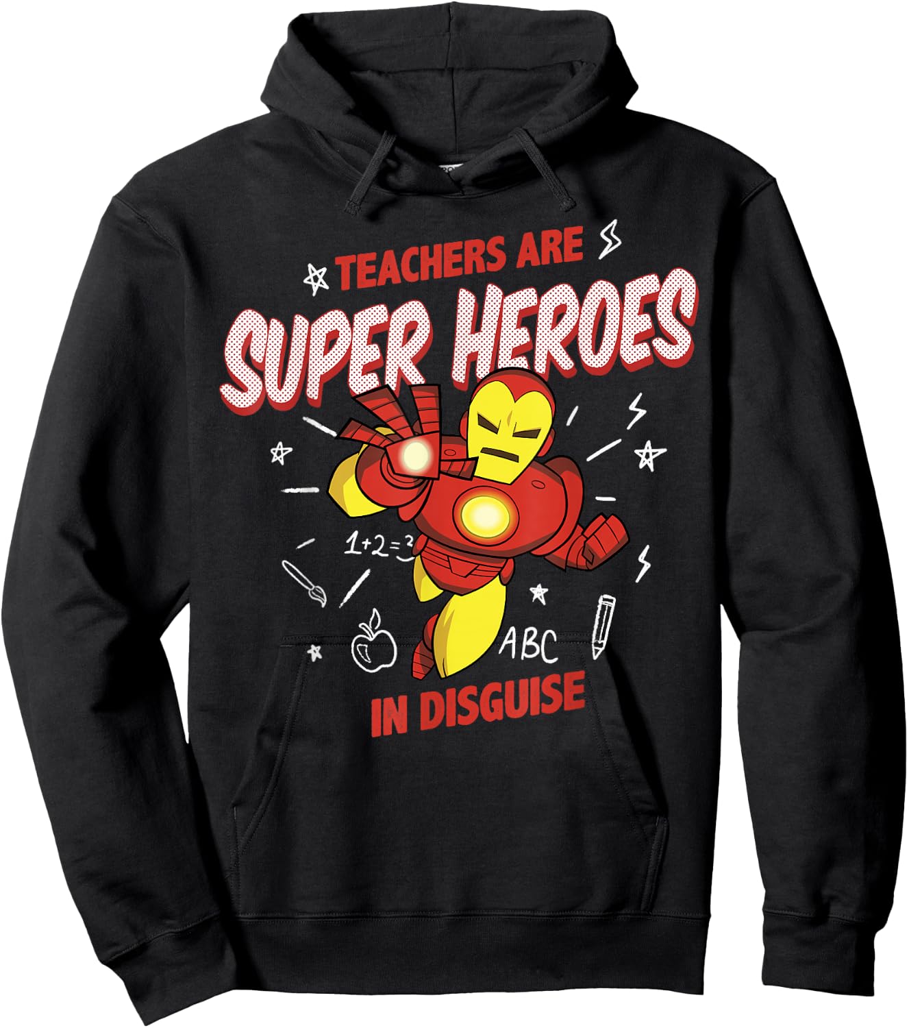 Marvel Iron Man Teachers Are Super Heroes Hoodie - Hoodie | Black