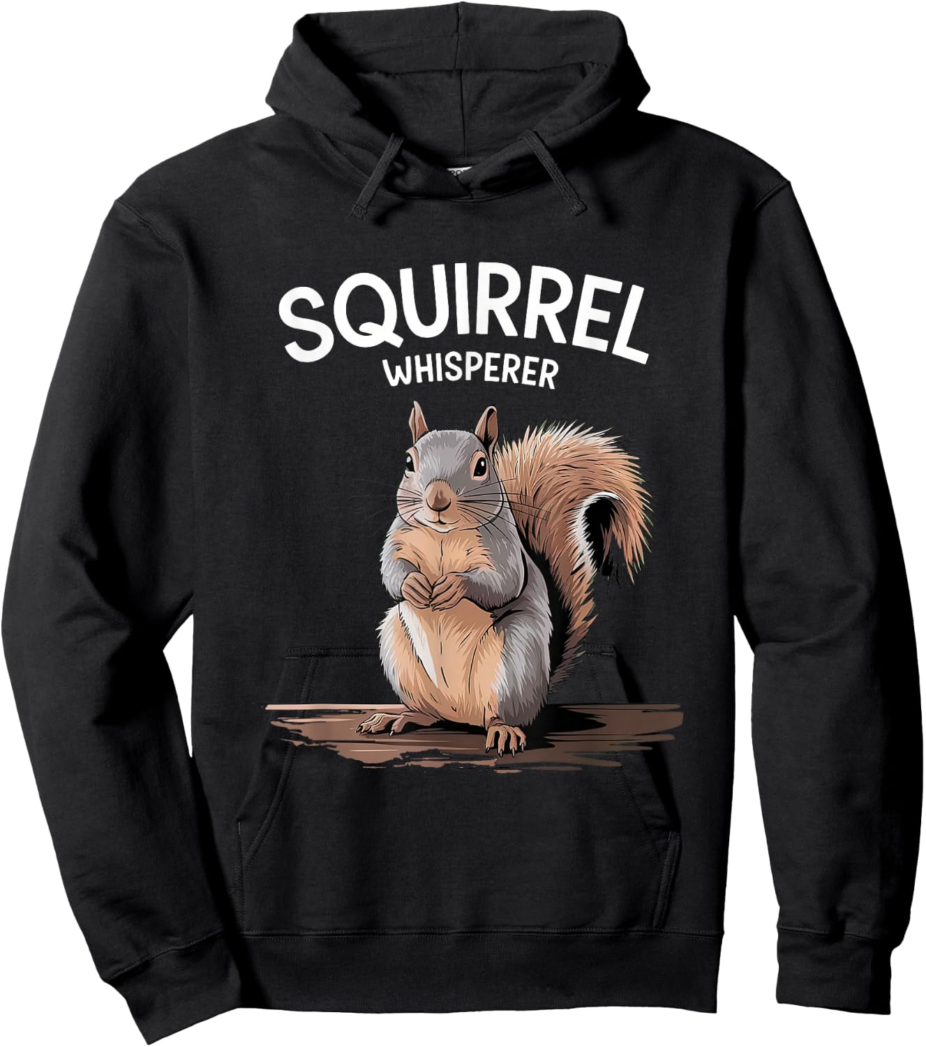 Squirrel Whisperer Funny Squirrel Lover Women Men Kids Hoodie - Hoodie | Black