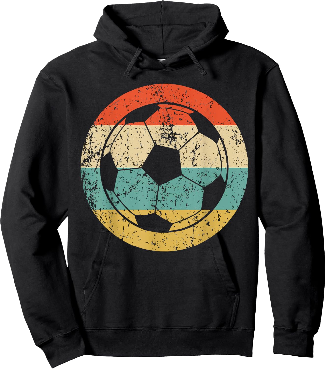 Soccer Retro Soccer Ball Hoodie - Hoodie | Black