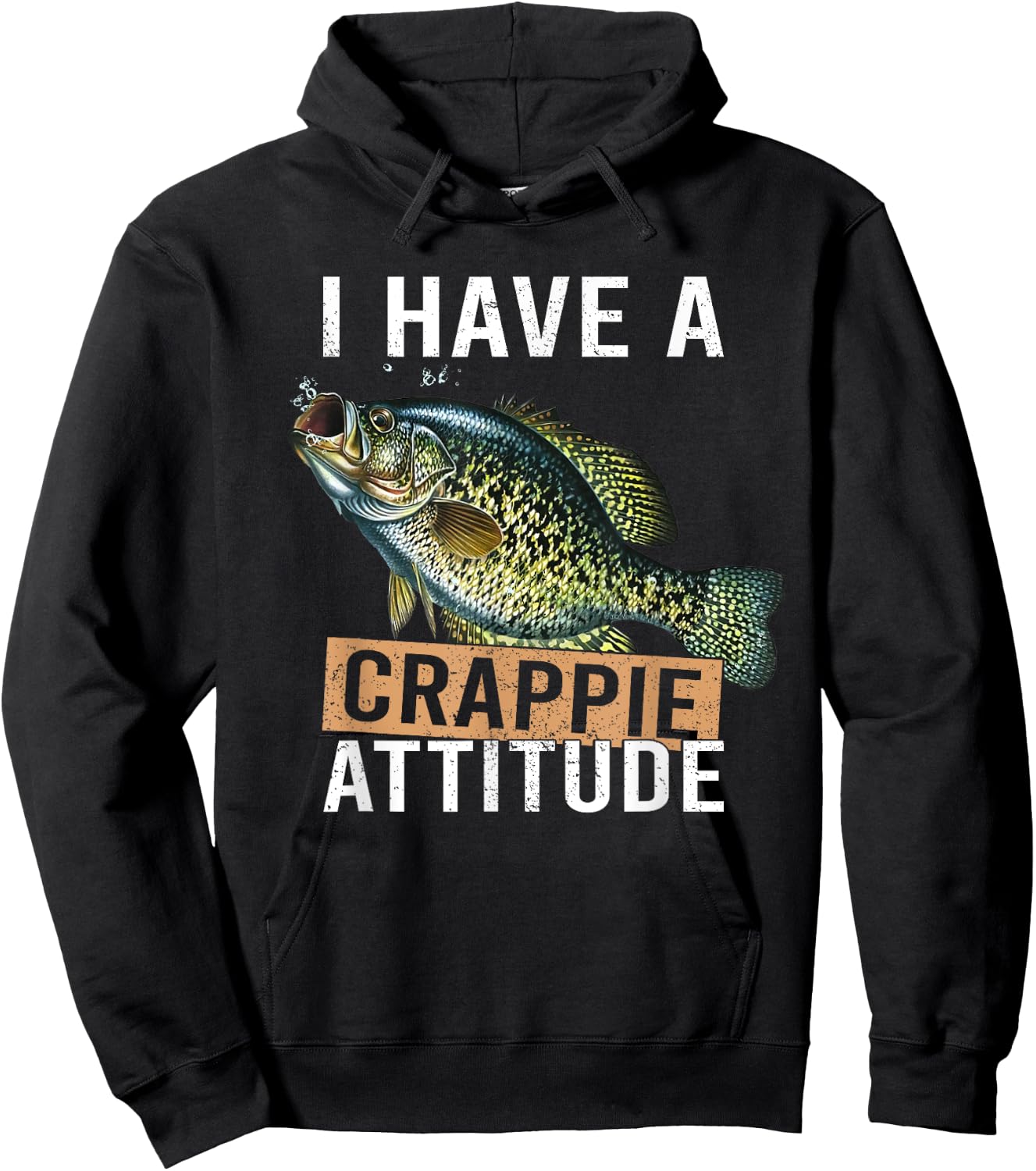 I have a crappie attitude fishing Hoodie - Hoodie | Black