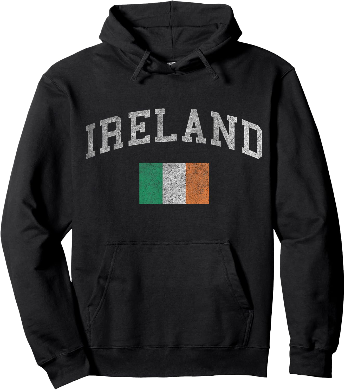 Retro Ireland Flag Hoodie - Hoodie | Black