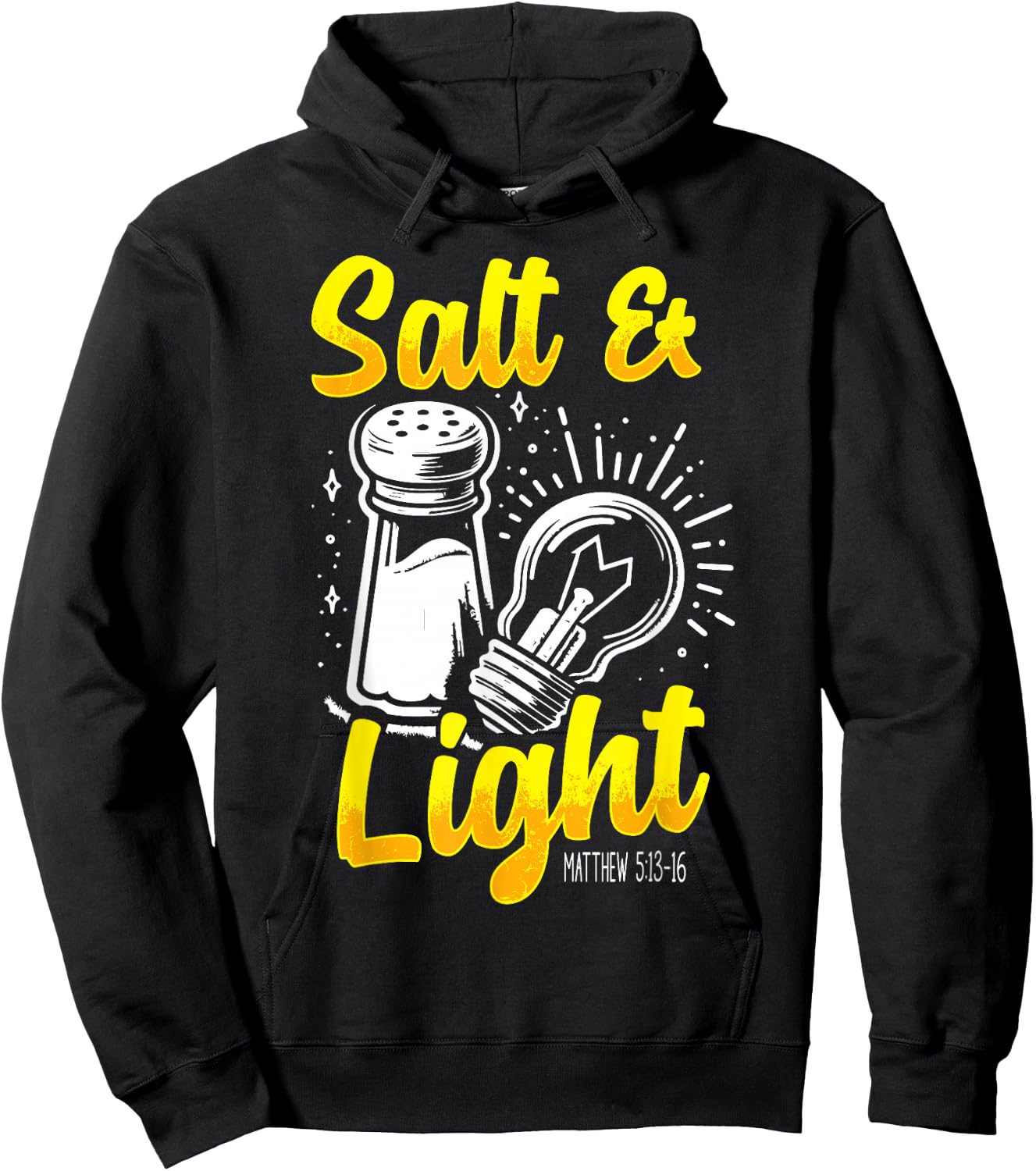 Salt & Light Bible Verse Matthew 5:13-16 Christian Value Hoodie - Hoodie | Black
