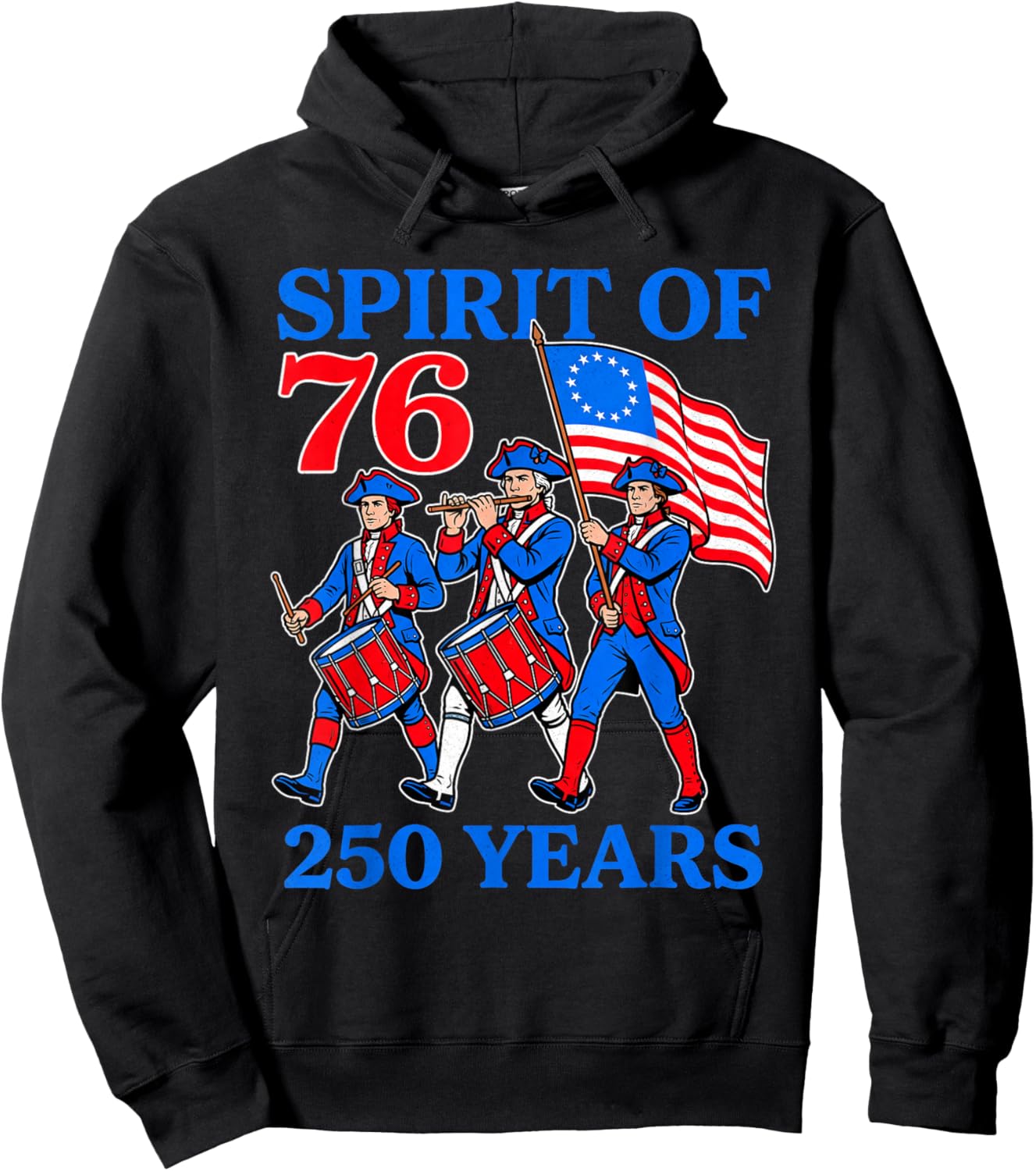 Spirit of 76 Vintage 4th of July Hoodie - Hoodie | Black