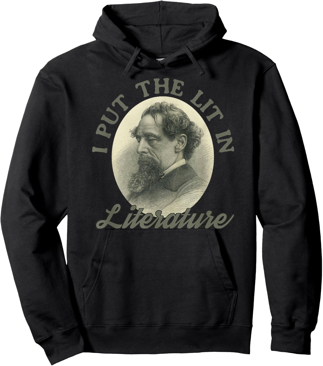 Book Club I Put the Lit in Literature Funny Charles Dickens Hoodie - Hoodie | Black