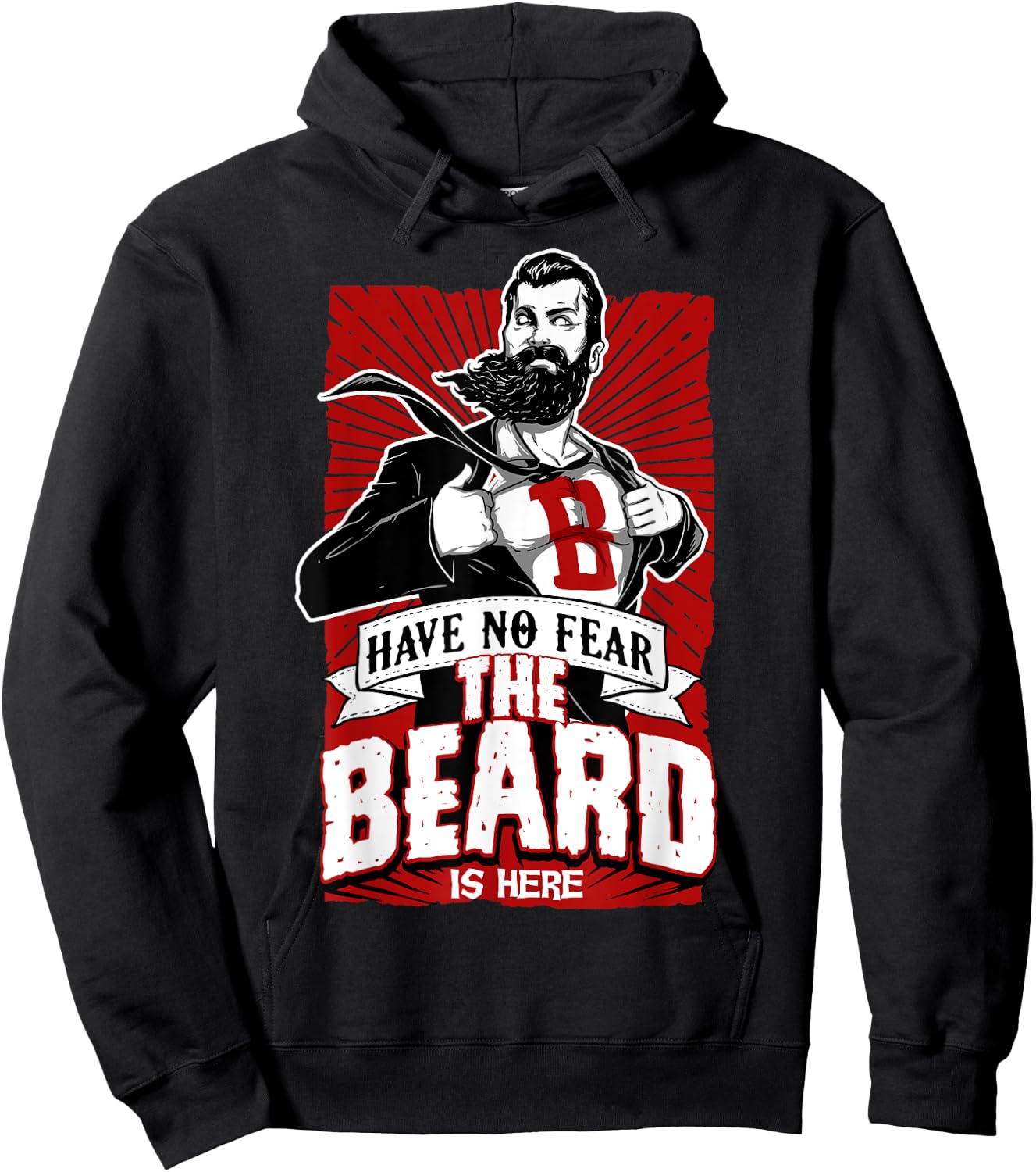 Have no fear the beard is here know things Shirt Hoodie - Hoodie | Black
