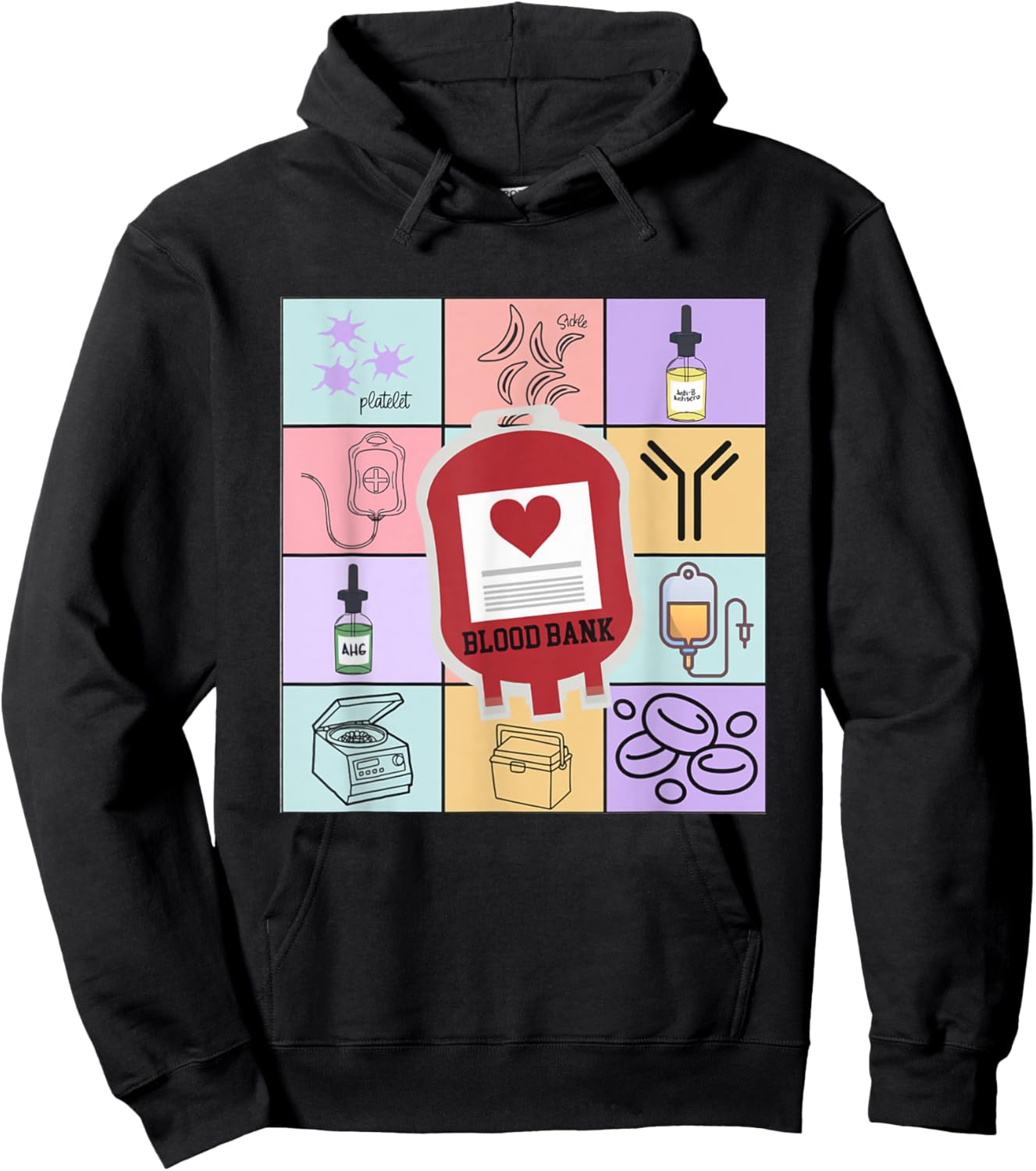 Blood Bank Tech Laboratory Blood Transfusion Blood Banker Hoodie - Hoodie | Black