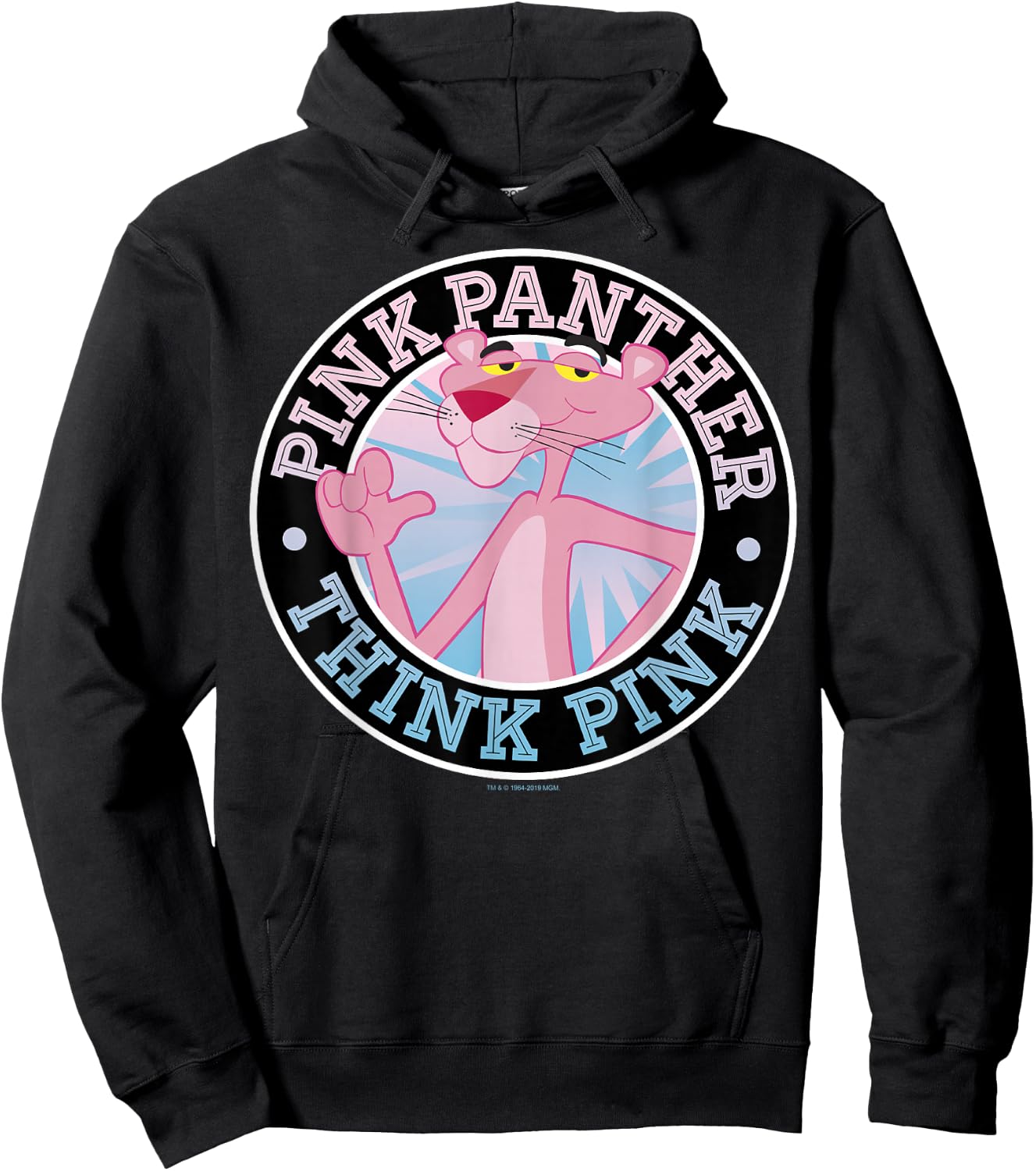 Pink Panther Think Pink Circle Portrait Small Hoodie - Hoodie | Black