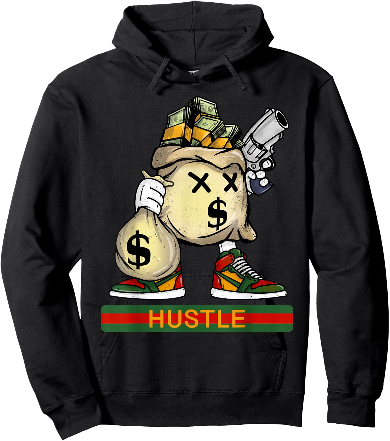 Money Stacks Hustle Wall Street Hip Hop Rap Lover Gift Hoodie - Hoodie | Black