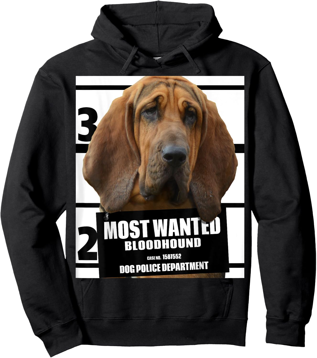 Most Wanted Bloodhound B - Blood Hound Dog Hoodie - Hoodie | Black