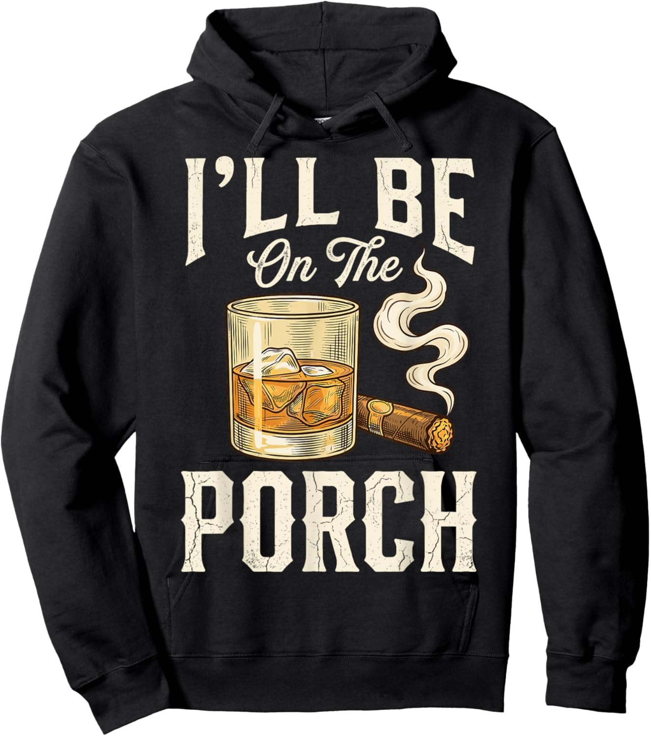 I'll Be On The Porch Hoodie - Hoodie | Black