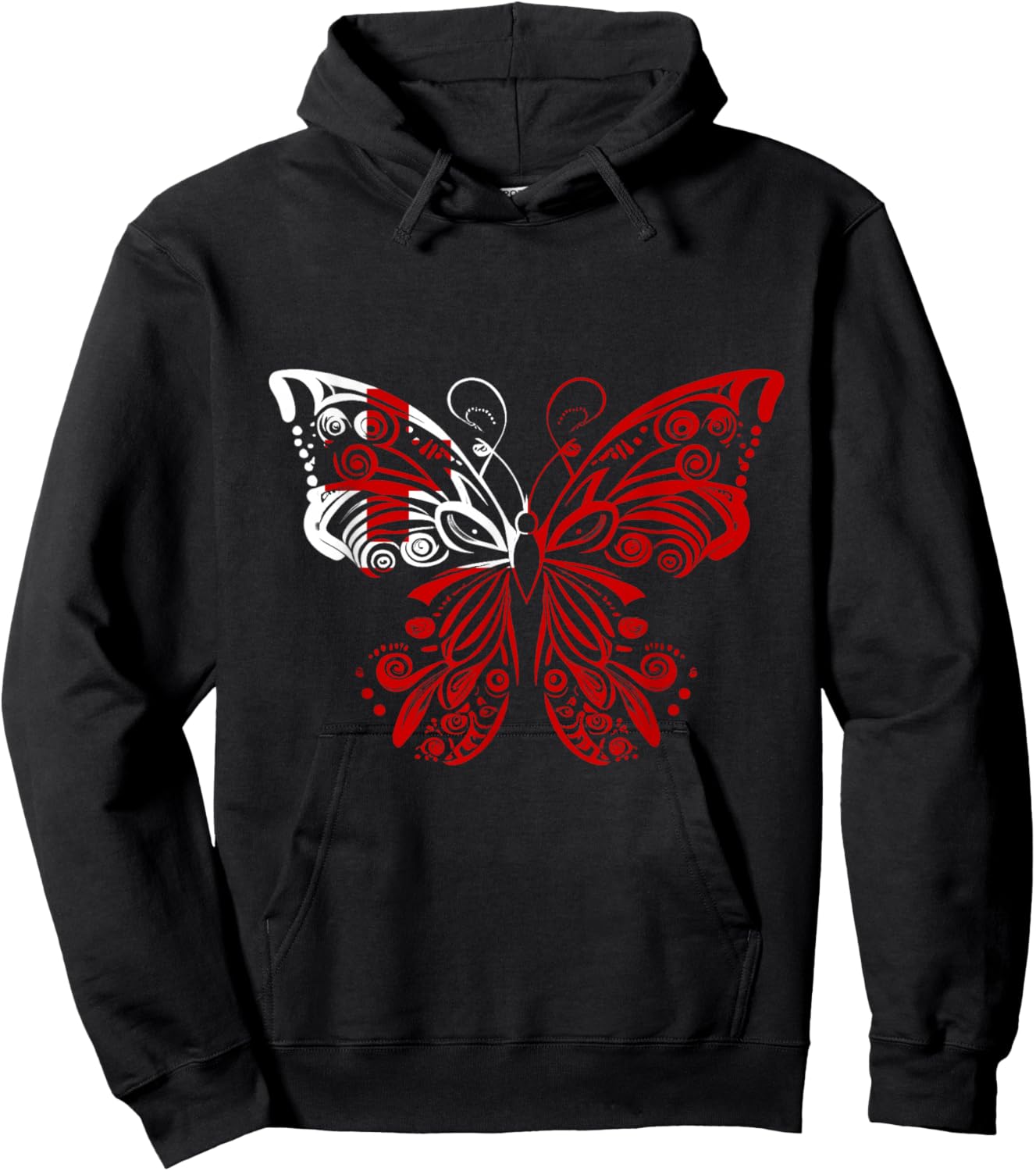Tonga Flag Butterfly Tongan Pride Tongan Roots Tongan Flag Hoodie - Hoodie | Black