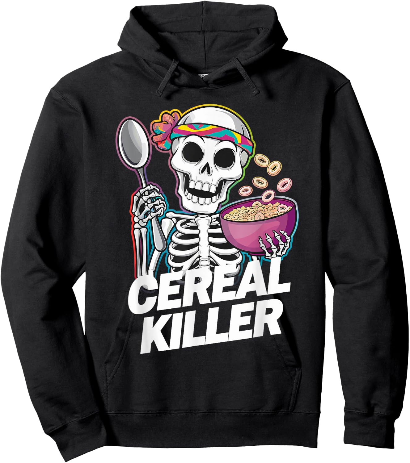Cereal Killer Halloween Love Cereal Funny Cereal Hoodie - Hoodie | Black