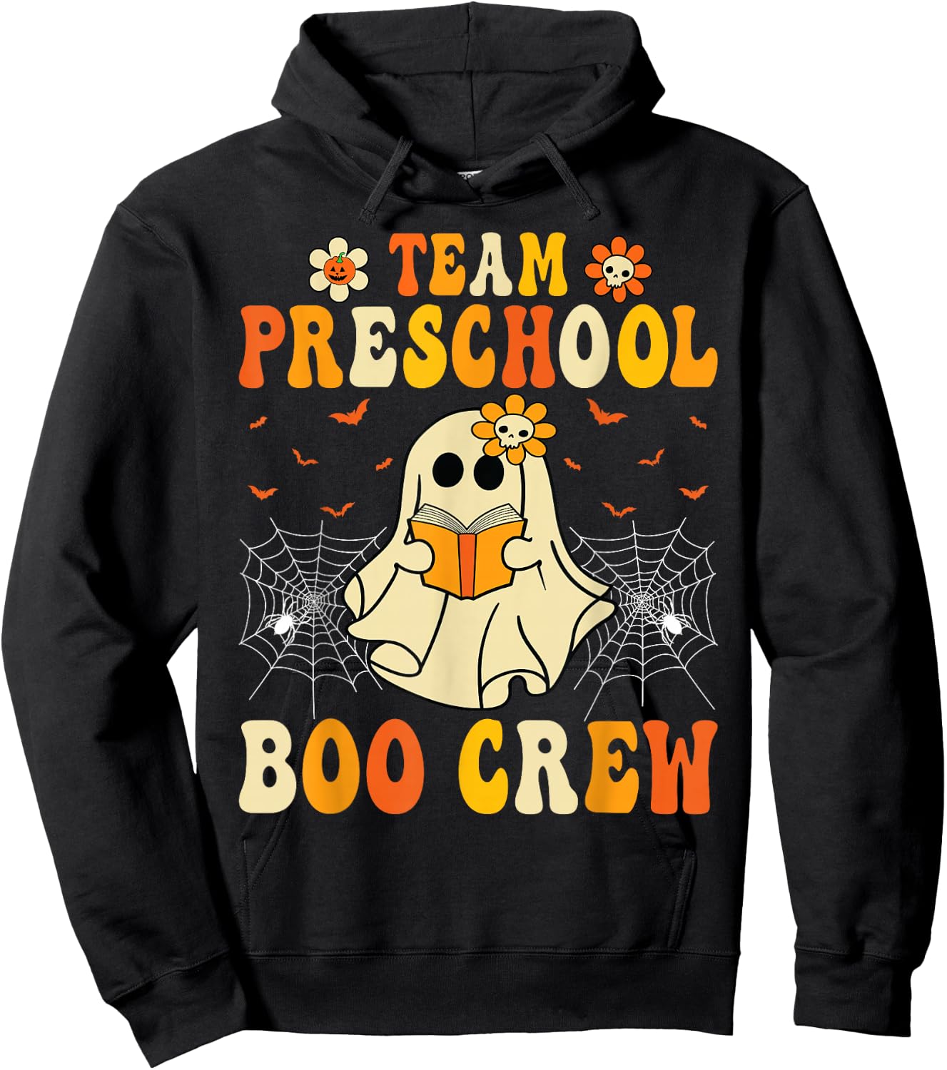 Funny Halloween Ghost Team Preschool Boo Crew Group Hoodie - Hoodie | Black