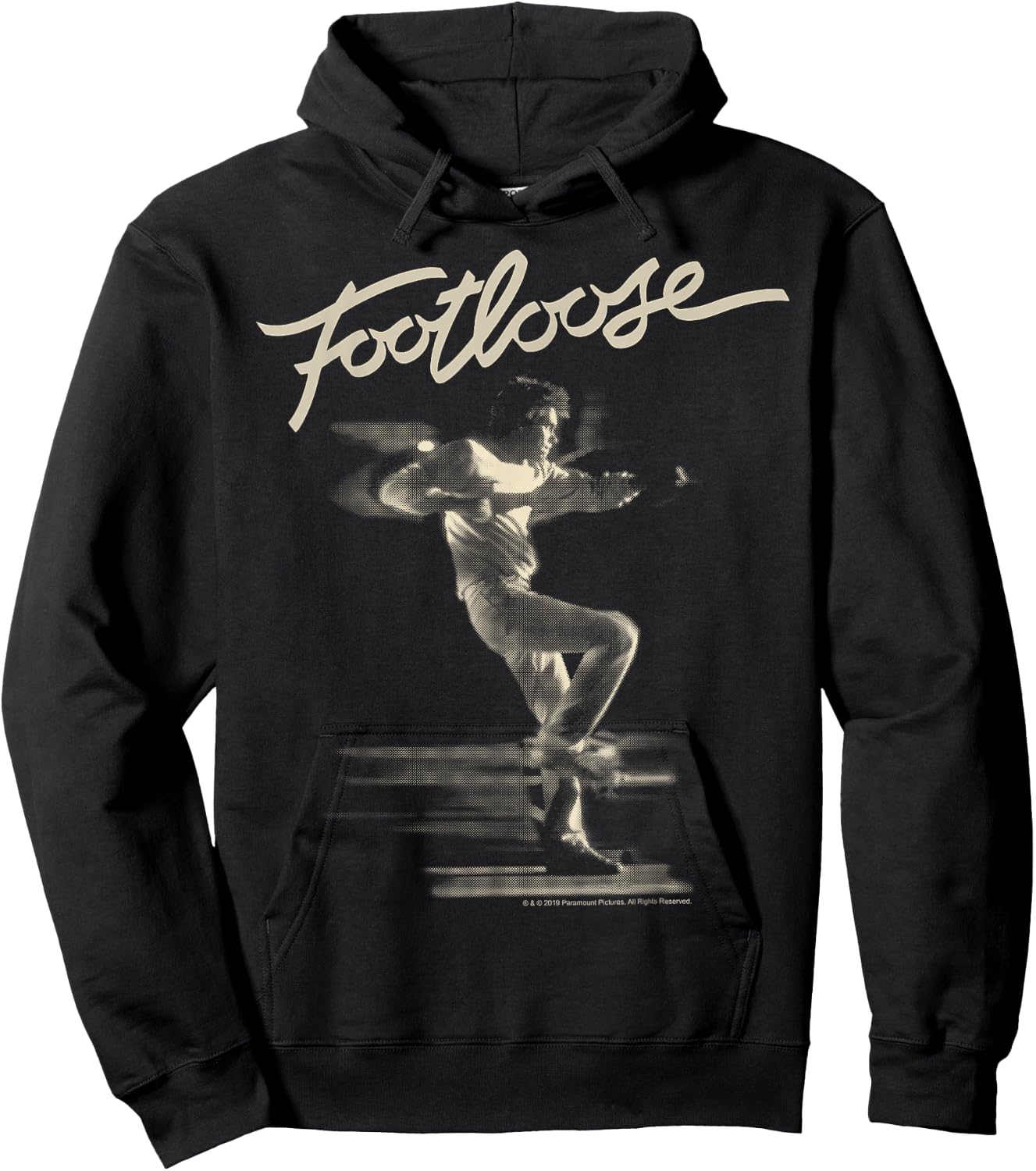 Footloose Two Tone Title Logo Portrait Hoodie - Hoodie | Black