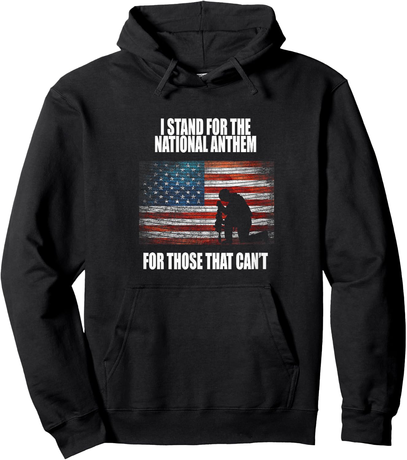 I Stand For The Anthem T shirt For Those That Can't Hoodie - Hoodie | Black