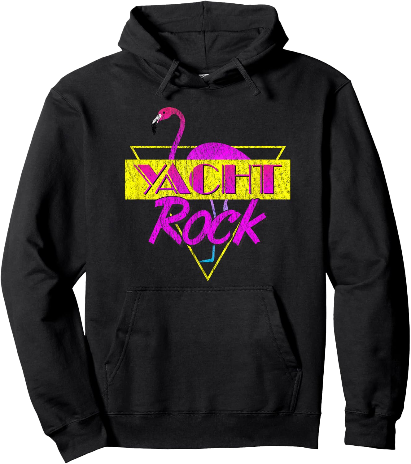 Yacht Rock Party Boat Drinking 80s Faded Hoodie - Hoodie | Black