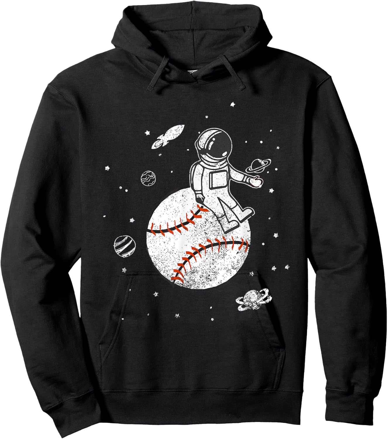 My Game Is Out Of This World! Baseball Spaceman Hoodie - Hoodie | Black