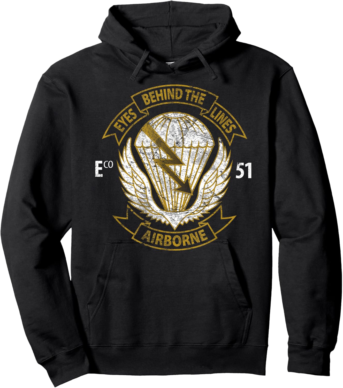 American Marauder: E 51st Long Range Surveillance Insignia Hoodie - Hoodie | Black