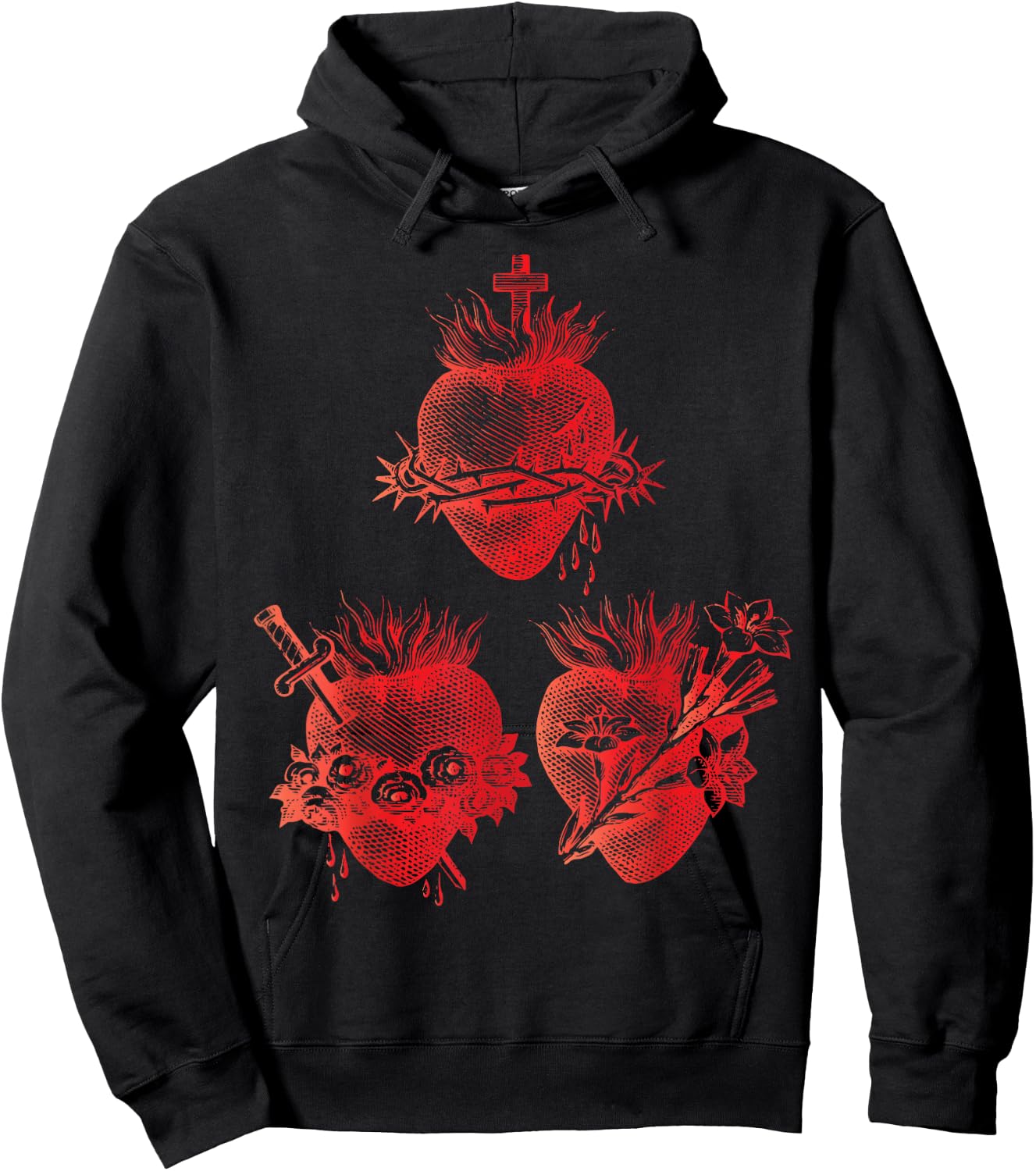 Sacred Heart of Jesus and Immaculate Heart of Mary Joseph 2R Hoodie - Hoodie | Black