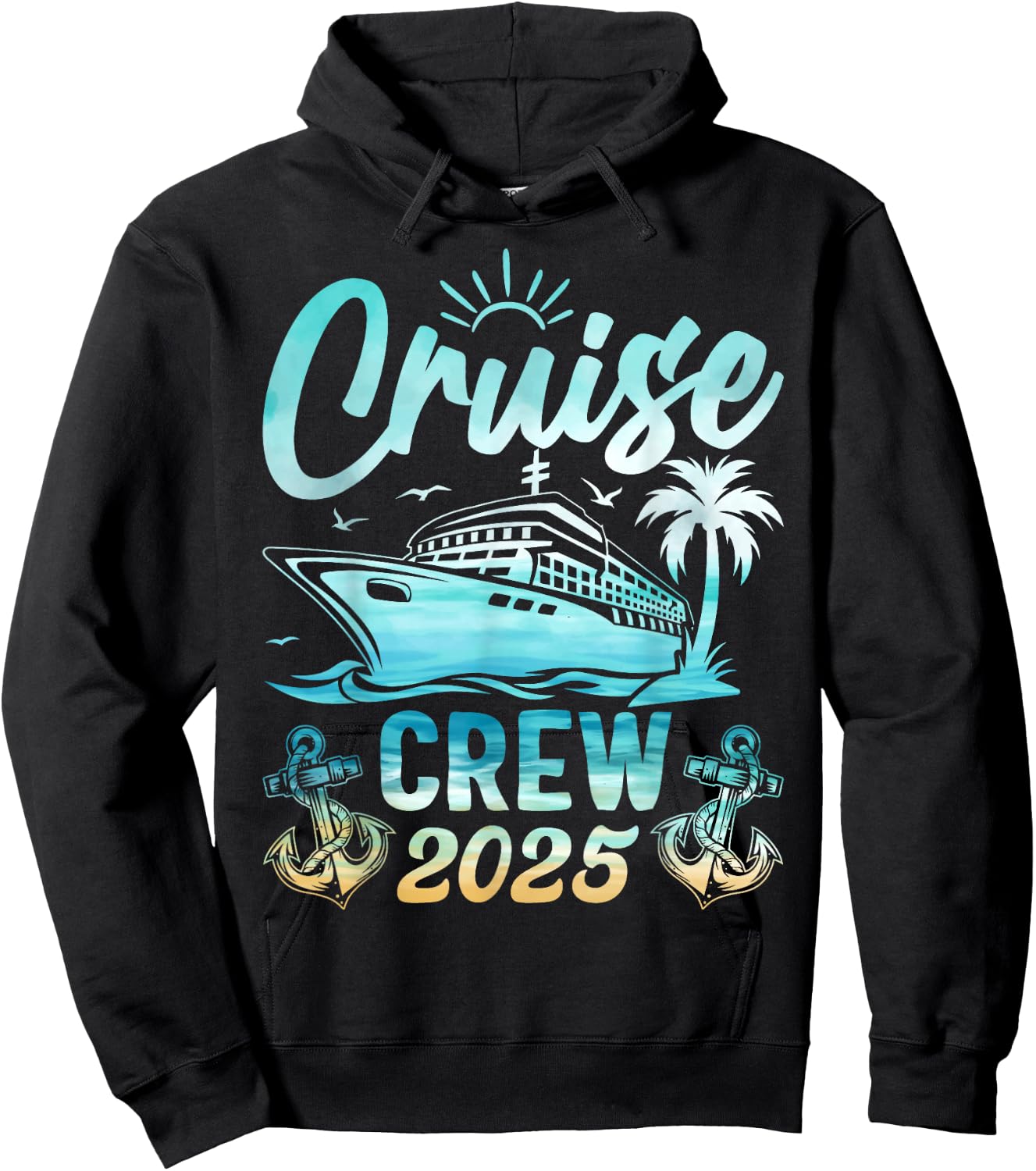 Cruise Crew 2025 Ship Vacation Trip Cruising Family Matching Hoodie - Hoodie | Black